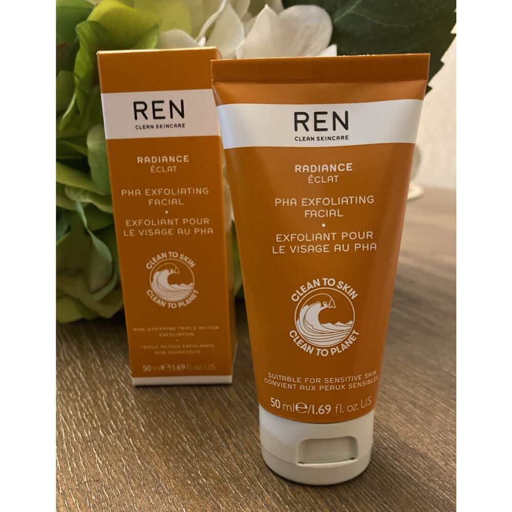 REN Clean Skincare Radiance PHA Exfoliating Facial 1.69 oz / 50 ml NEW Full-size